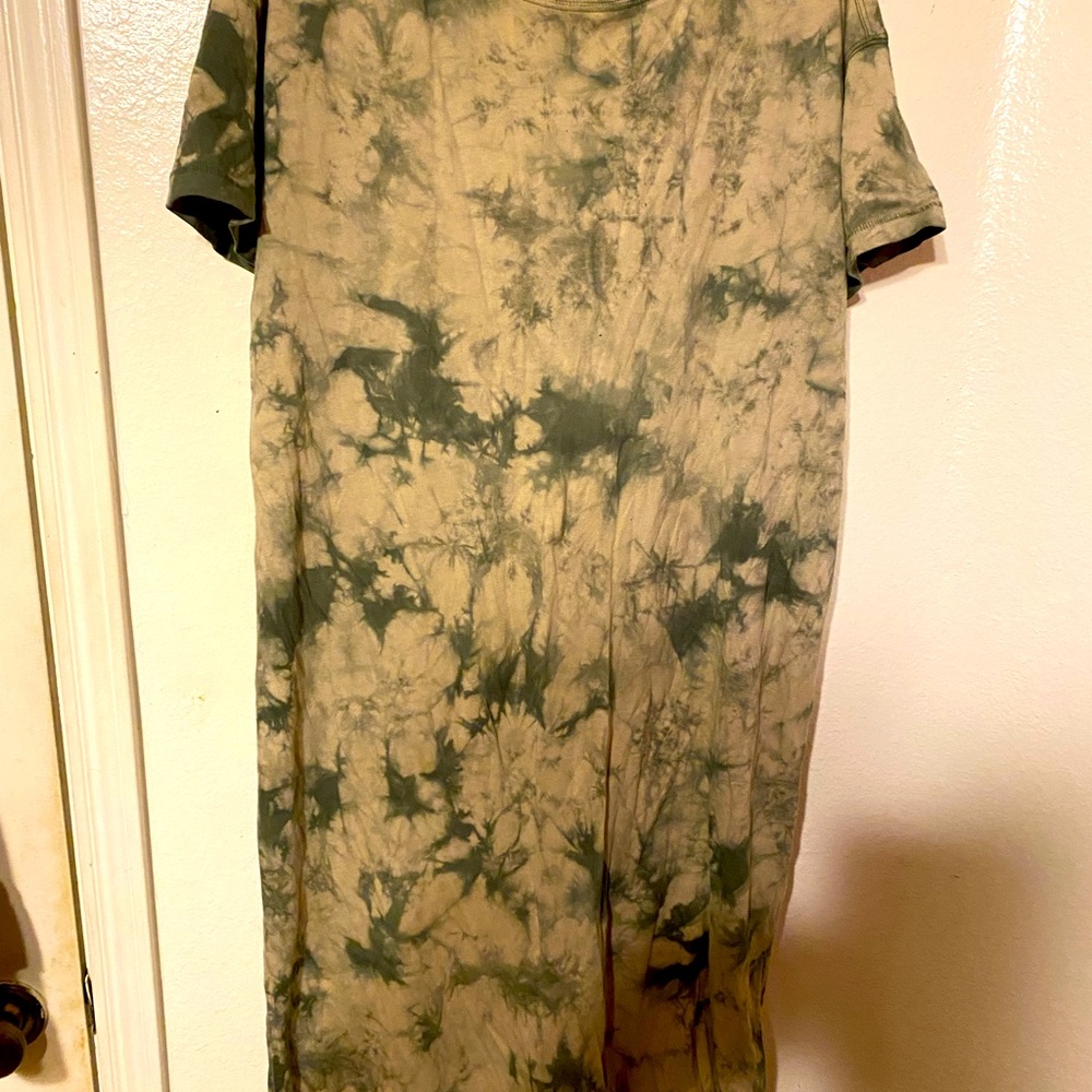 Army Green Tie Dye dress